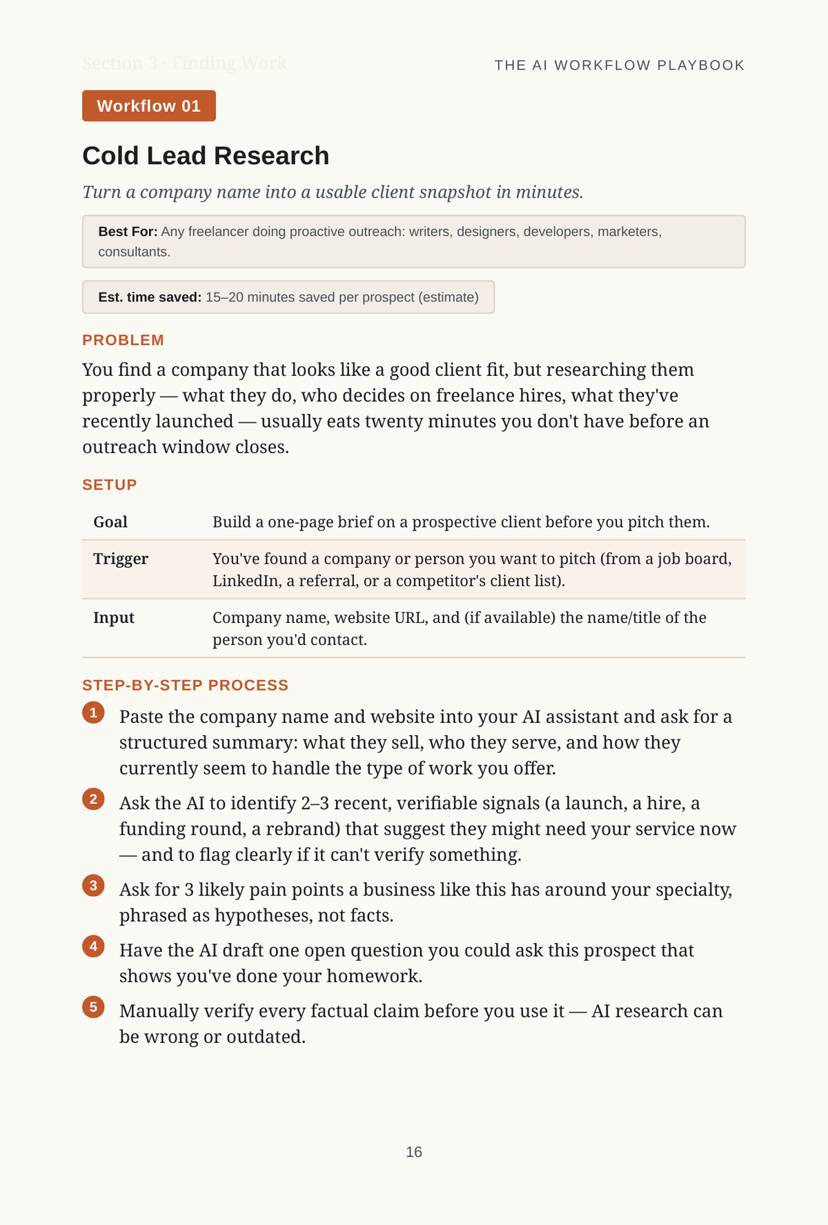 The AI Workflow Playbook for Freelancers