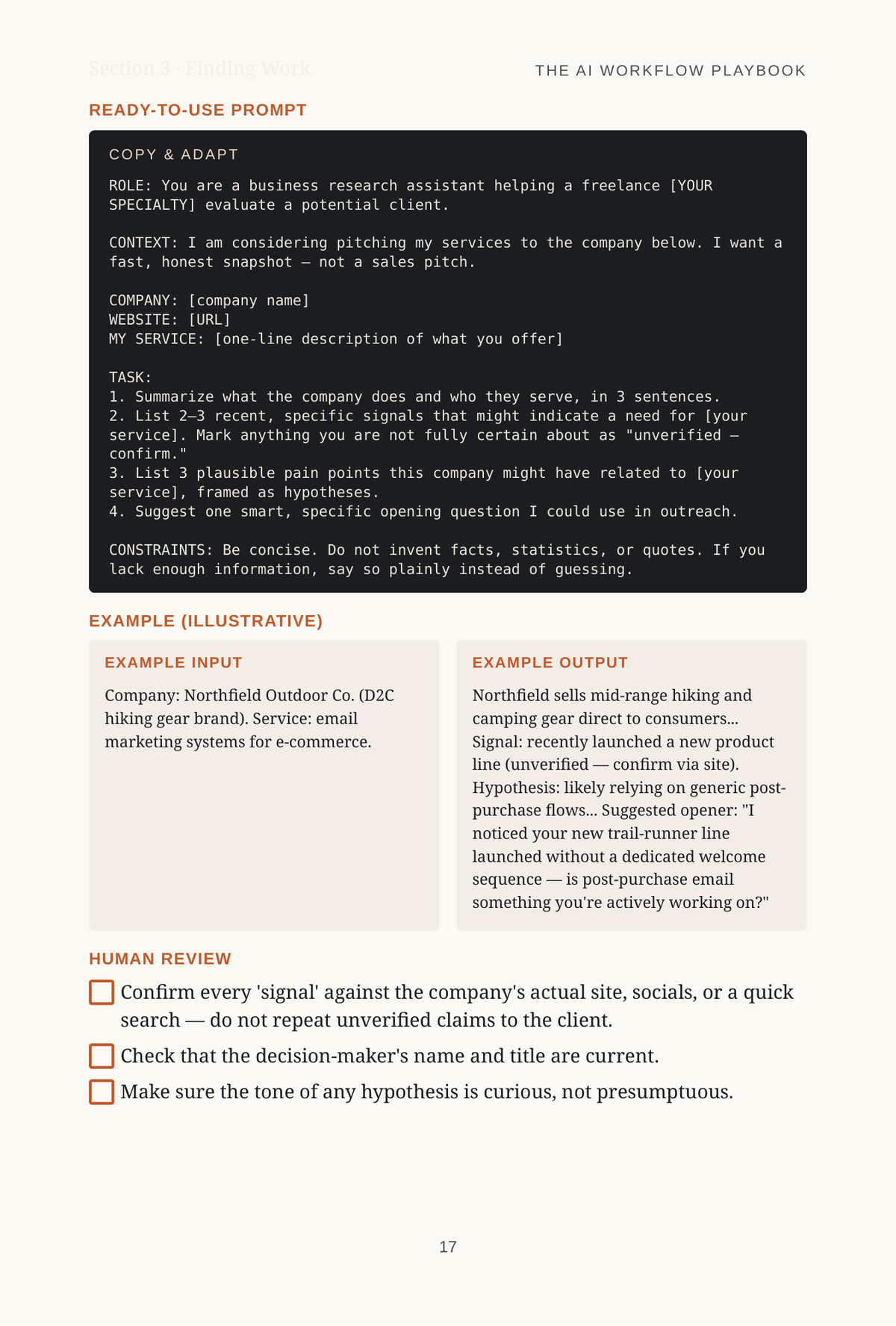 The AI Workflow Playbook for Freelancers